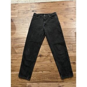 Vintage 90s Levi's 550 Jeans Black Orange Tab Size 33x34 Relaxed Fit Tapered Leg